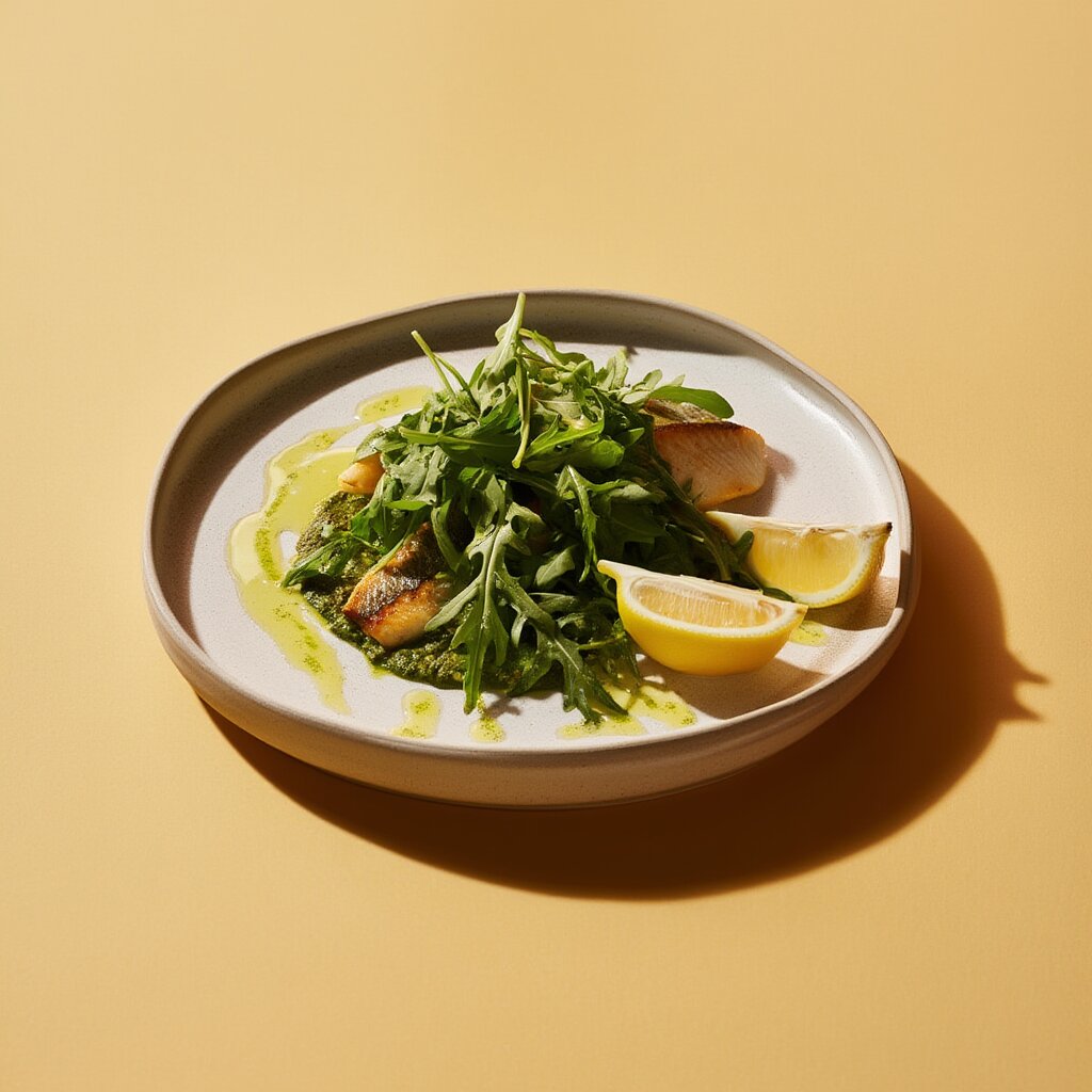Sea bass with herbs and lemon